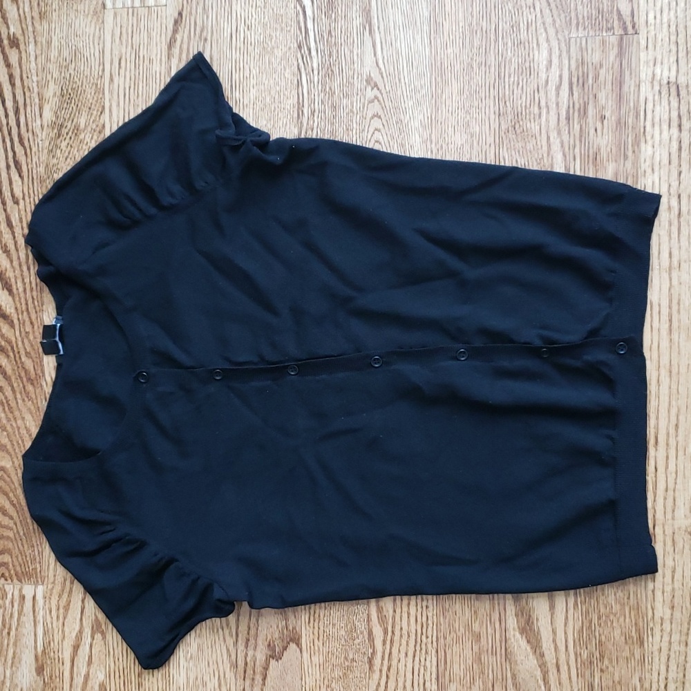 (S) Theory Classic Neutral Minimalist Top Casual Merino Wool Nylon Modern Urban